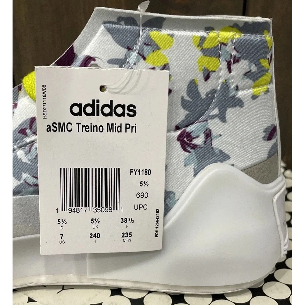 NEW adidas x Stella McCartney aSMC Treino Floral Mid Printed‎ Shoes US 7 FY1180